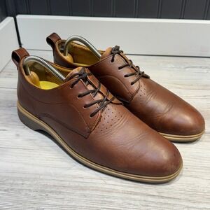 Amberjack Original Shoes Mens Sz 9 Brown Leather Derby Oxford Casual Comfort